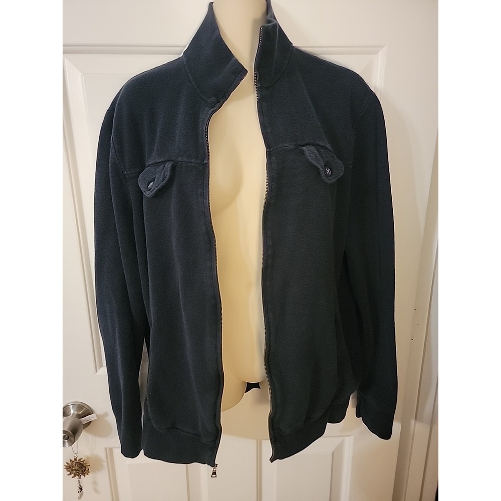 Men's Banana Republic Zip Sweater Jacket L 100% Cotton